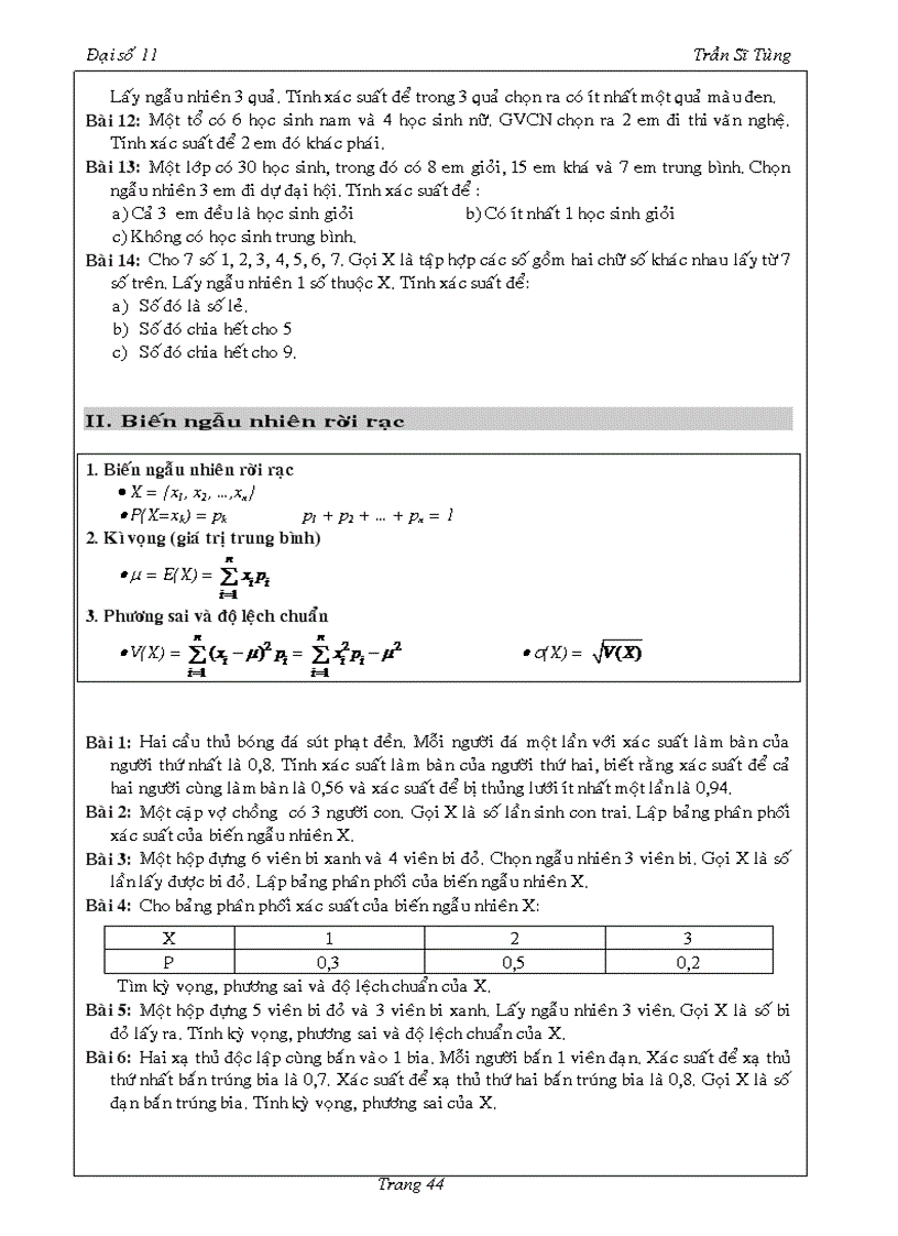 image for page Bài tập Đại số 11 chương II