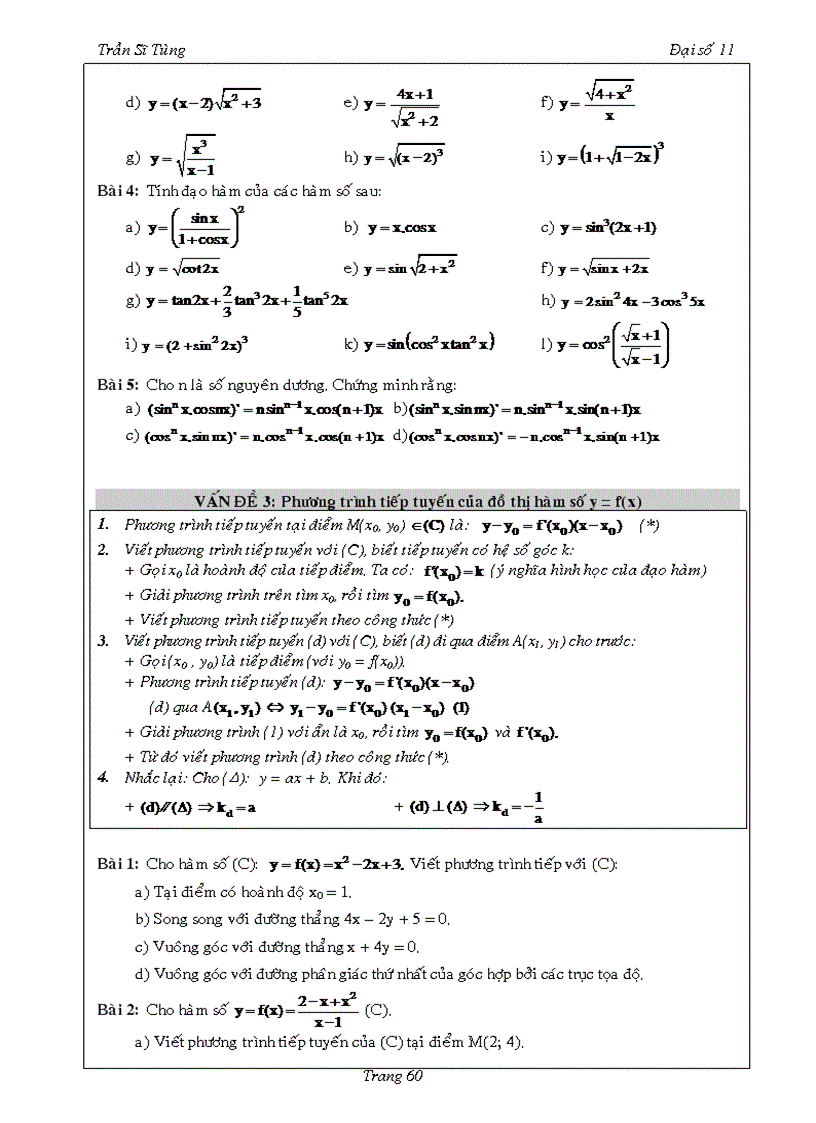 image for page Bài tập Đại số 11 chương V