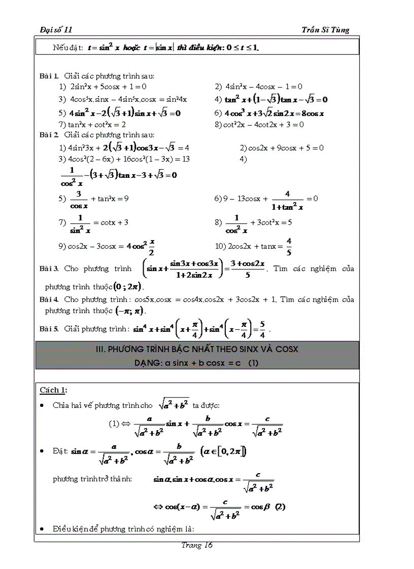image for page Bài tập Đại số 11 chương I