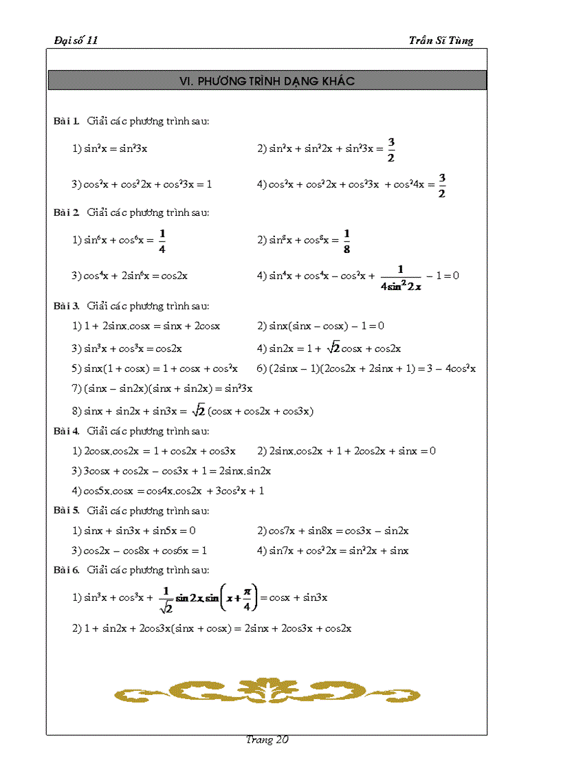 image for page Bài tập Đại số 11 chương I