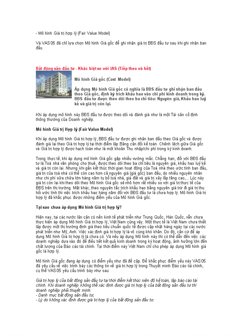 image for page Bất động sản đầu tư Khác biệt so với IAS
