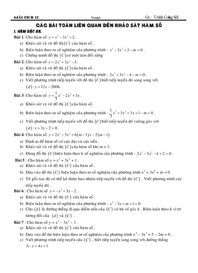 image for page Các Bài Toán Khảo Sát Hàm Số Trịnh Công Sự