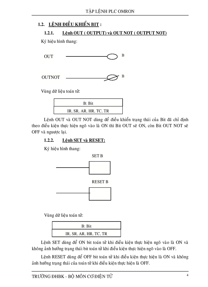 image for page Tập lệnh của PLC Omron