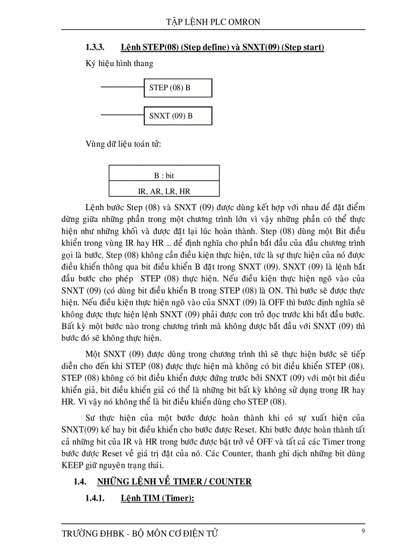 image for page Tập lệnh của PLC Omron