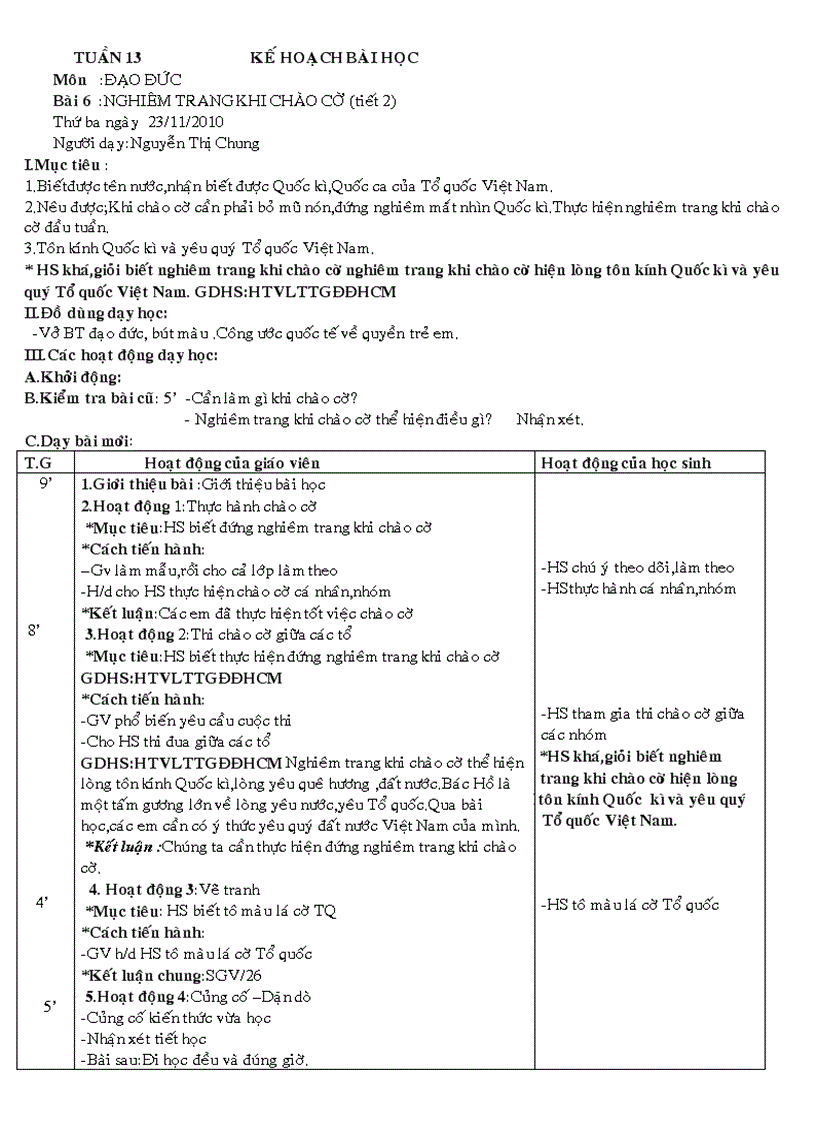 image for page Giáo án Đạo Đức lớp 1