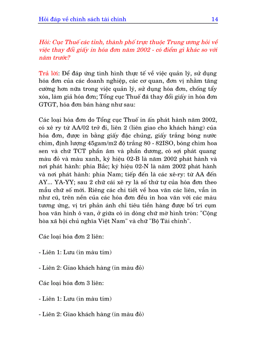 image for page Hỏi đáp về chính sách tài chính