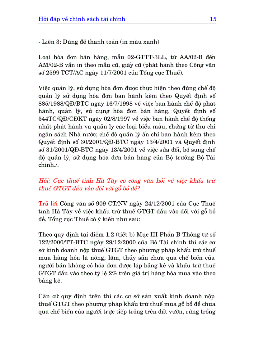 image for page Hỏi đáp về chính sách tài chính