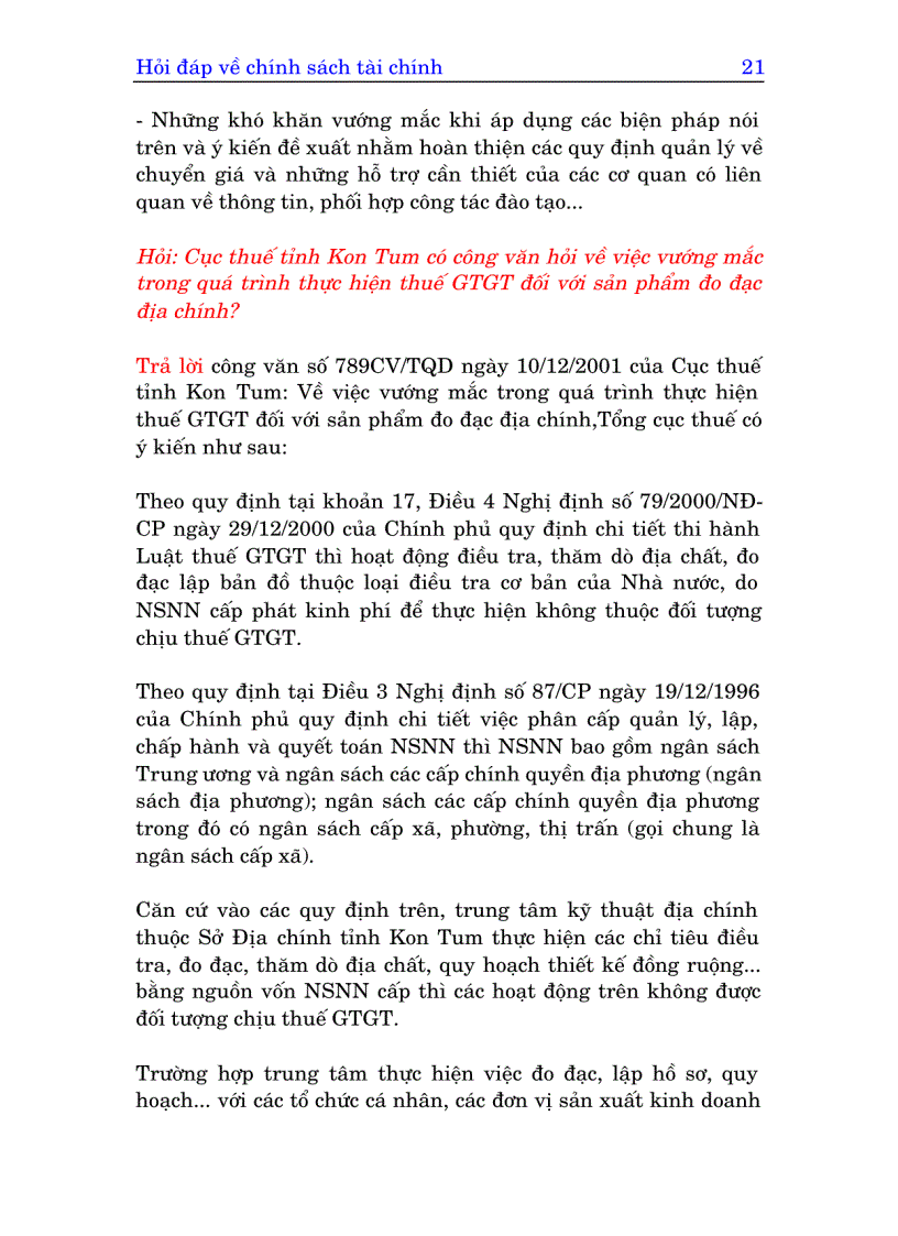 image for page Hỏi đáp về chính sách tài chính