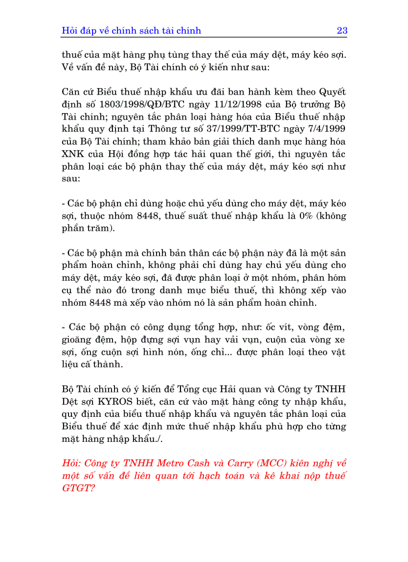 image for page Hỏi đáp về chính sách tài chính