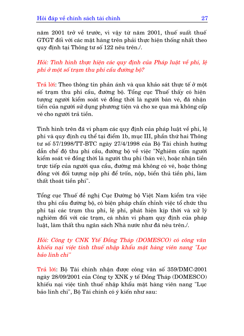 image for page Hỏi đáp về chính sách tài chính