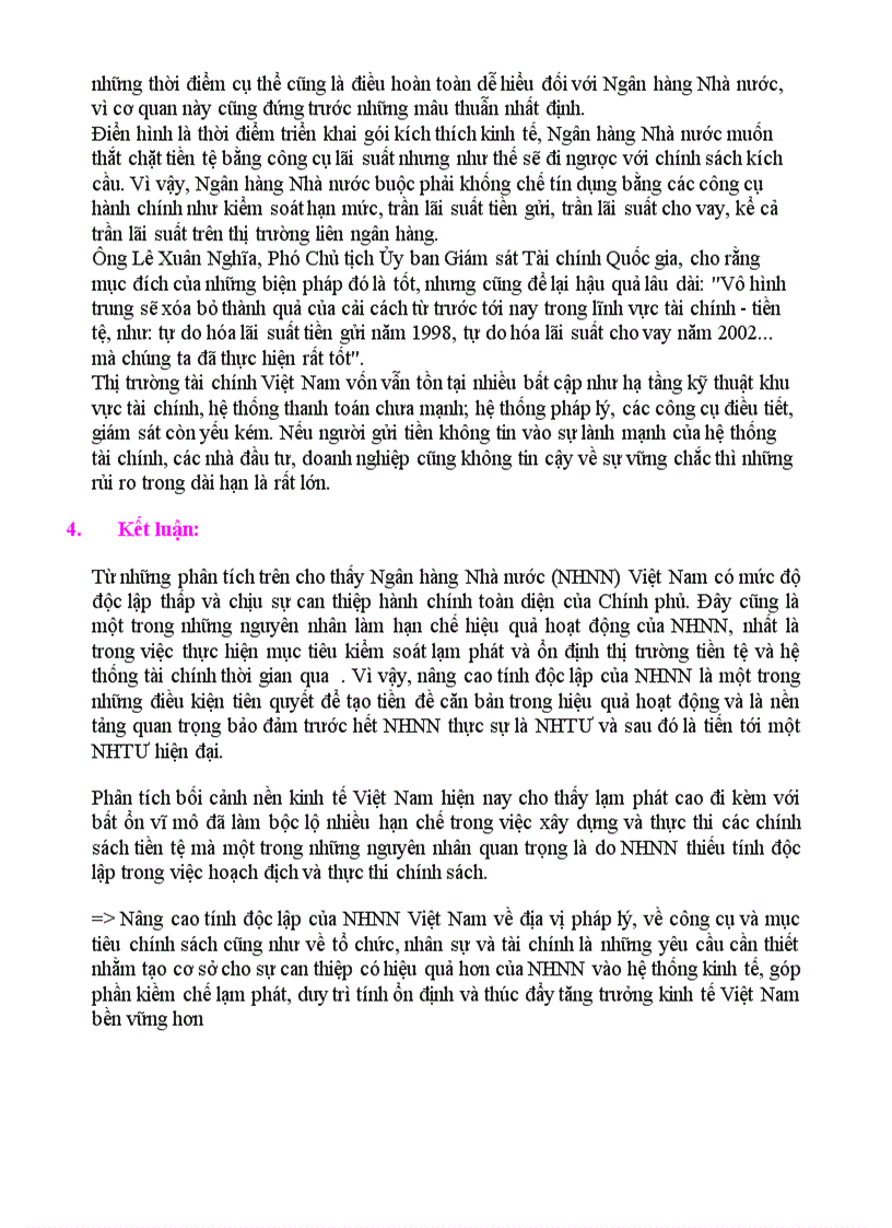 image for page Tính độc lập của NHNN Việt Nam