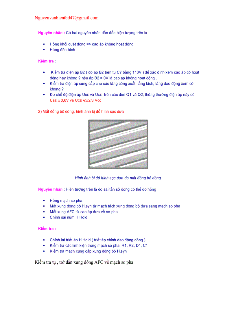 image for page Khối quét dòng và cao áp