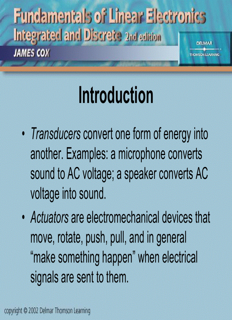 Transducers and Actuators