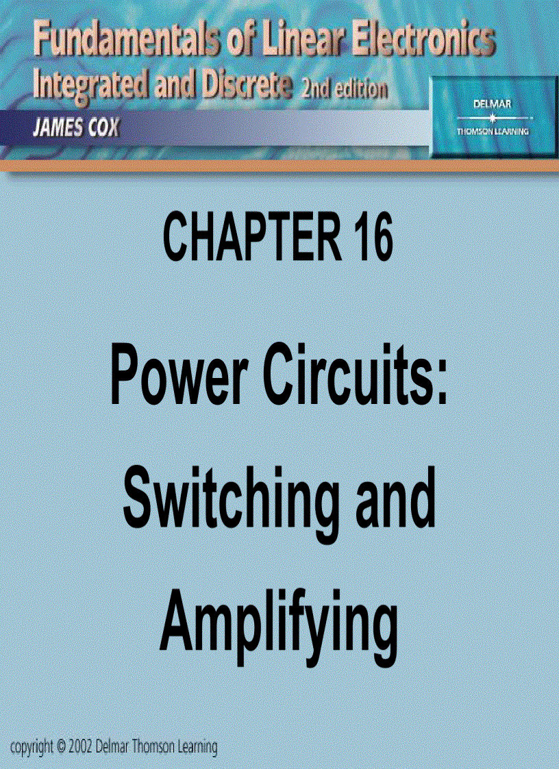 Power Circuits Switching and Amplifying