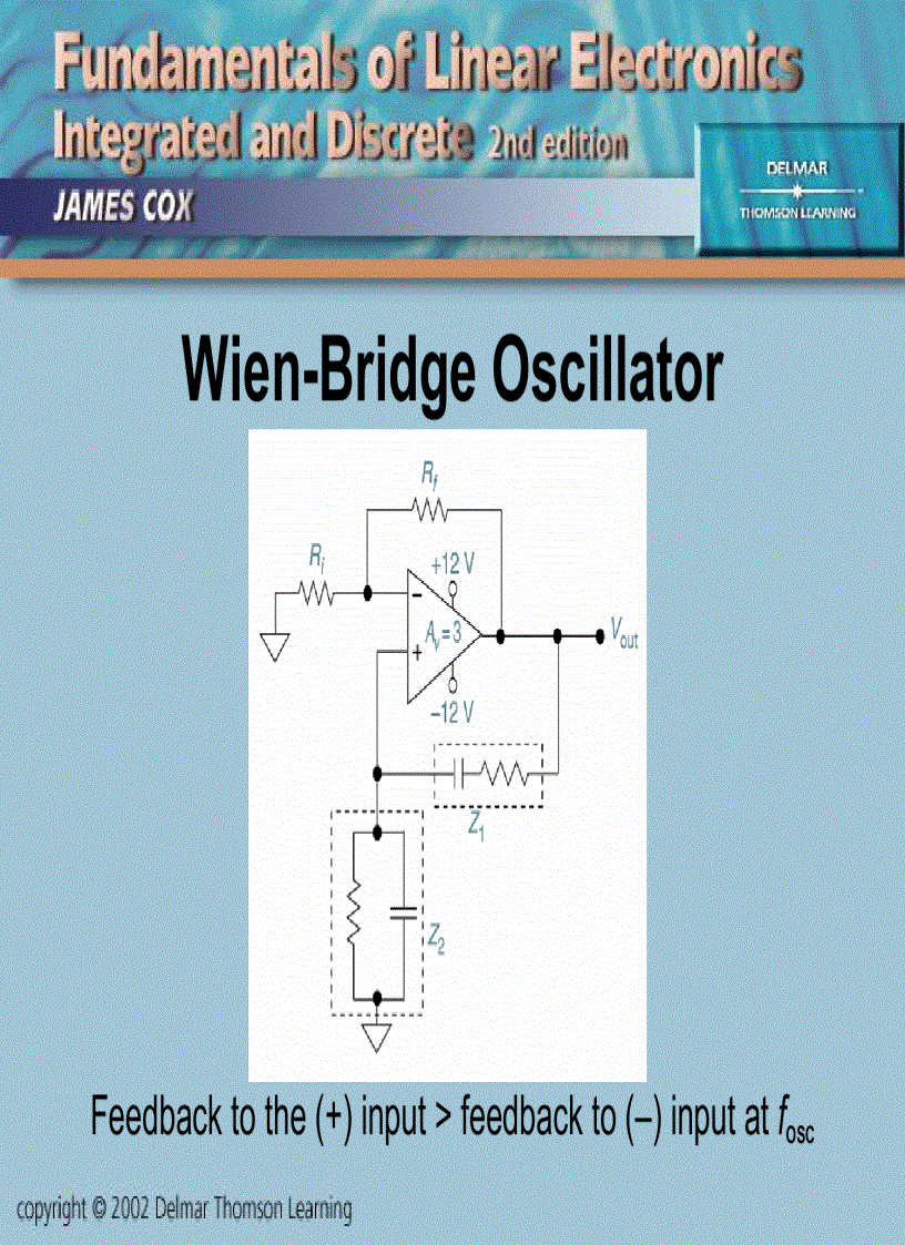 Sine Wave Oscillator Circuits