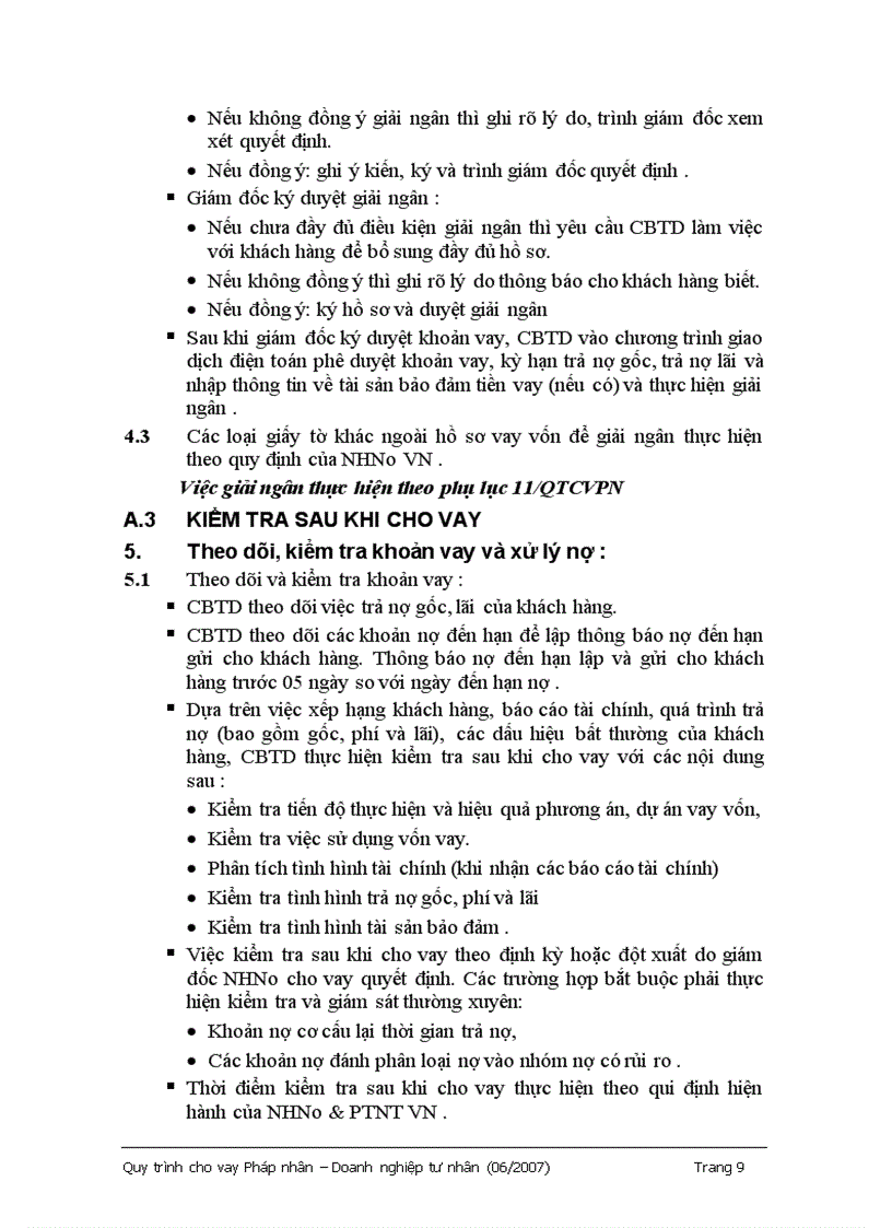 image for page Quy trình cho vay đối với pháp nhân doanh nghiệp tư nhân