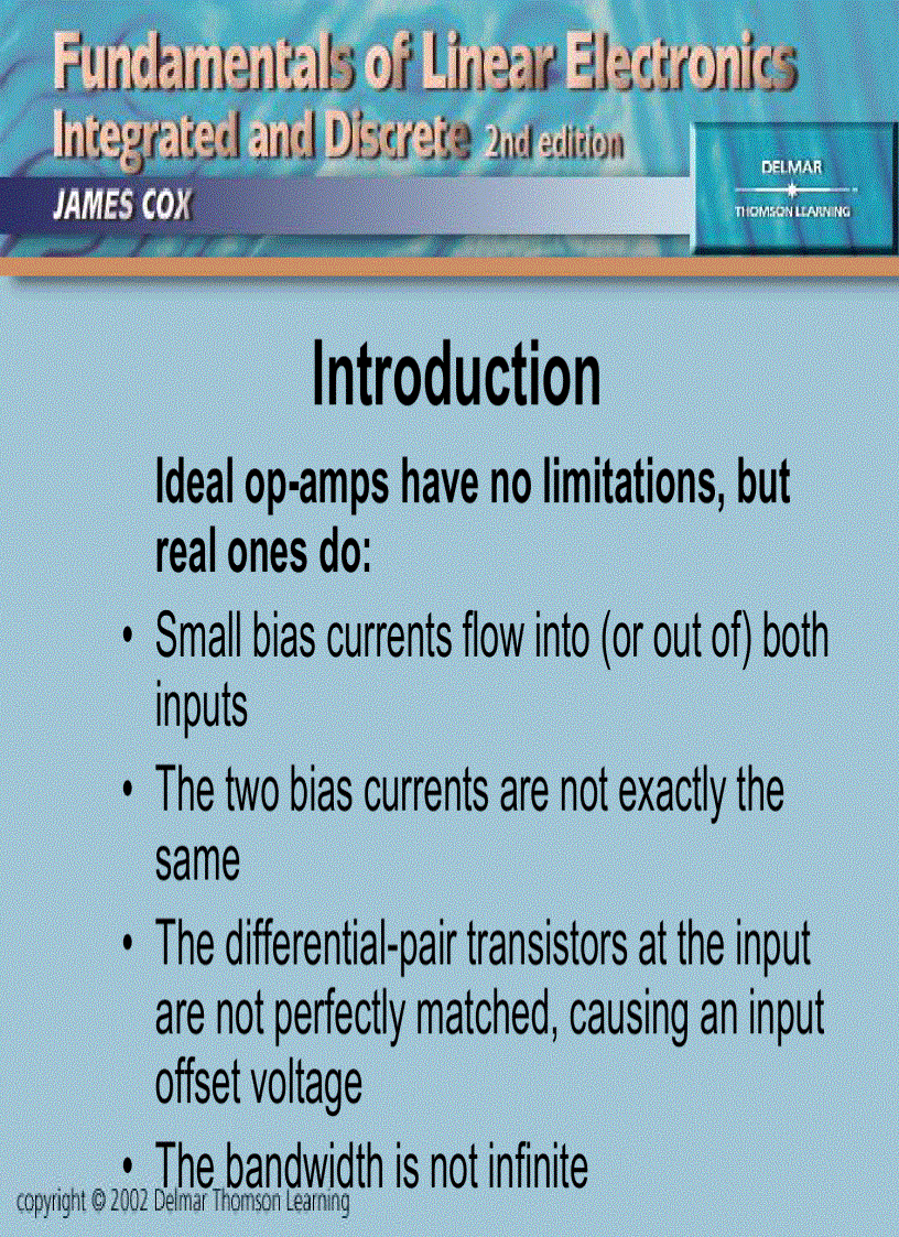 Op Amp Limitations