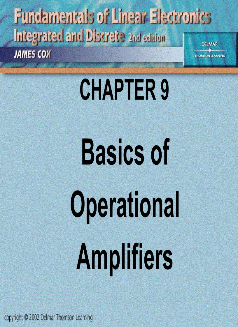 Basics of Operational Amplifiers