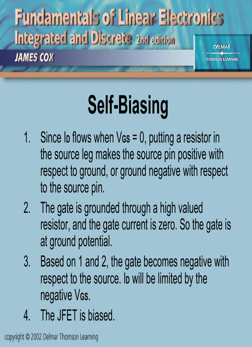 image for page Junction Field Effect Transistors