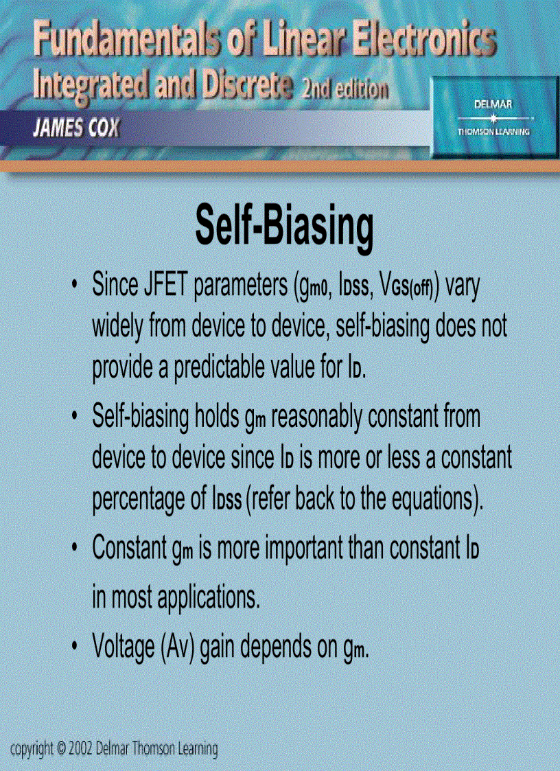 image for page Junction Field Effect Transistors