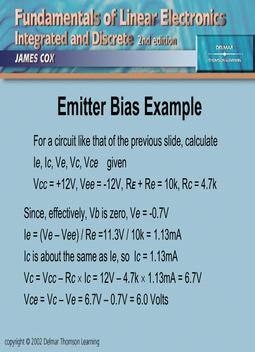image for page Transistor Circuits OBJECTIVES
