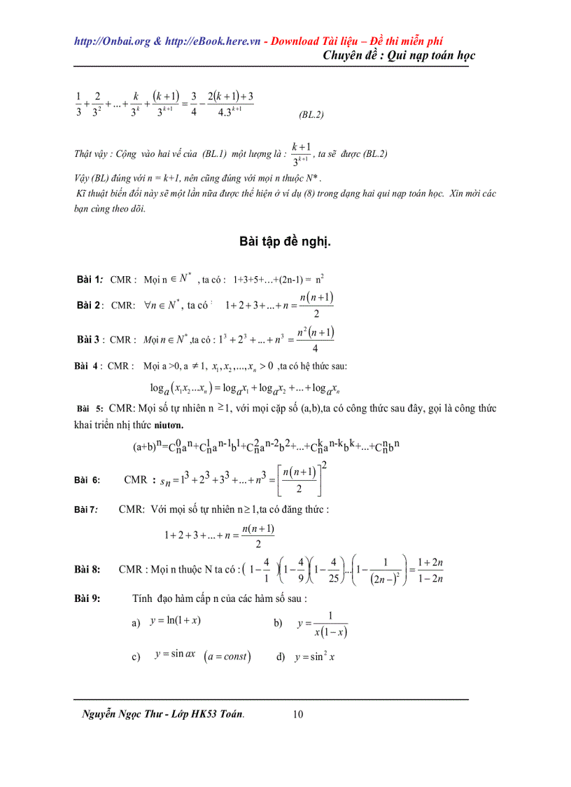 image for page Chuyên Đề Qui nạp Toán học Bồi dưỡng HSG