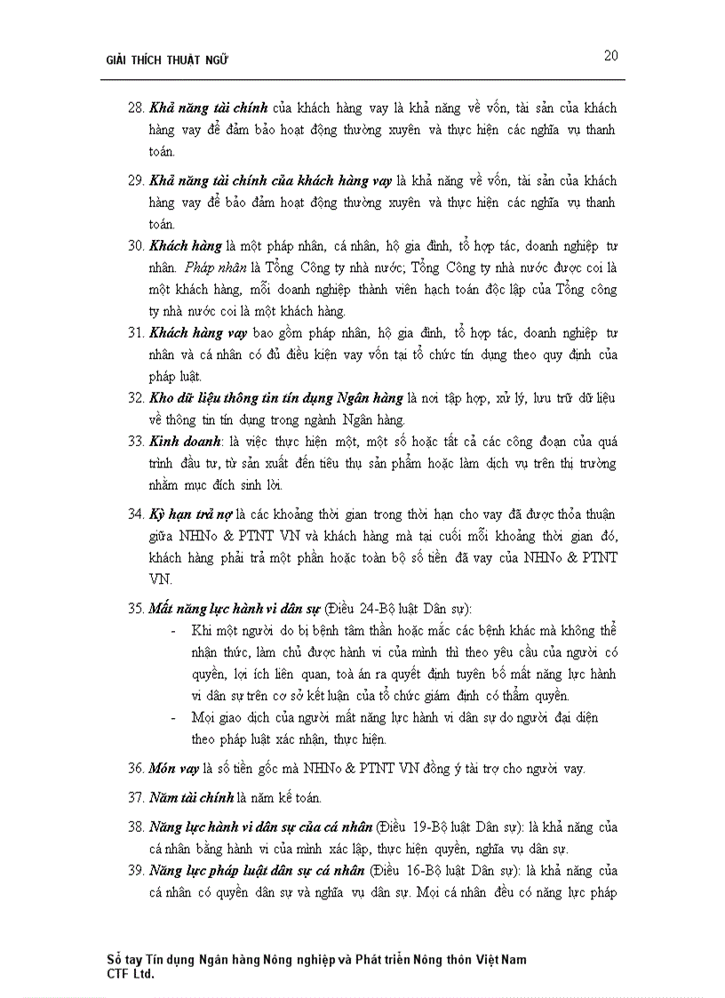 image for page Sổ tay tín dụng ngân hàng nông nghiệp và phát triển nông thôn Việt Nam