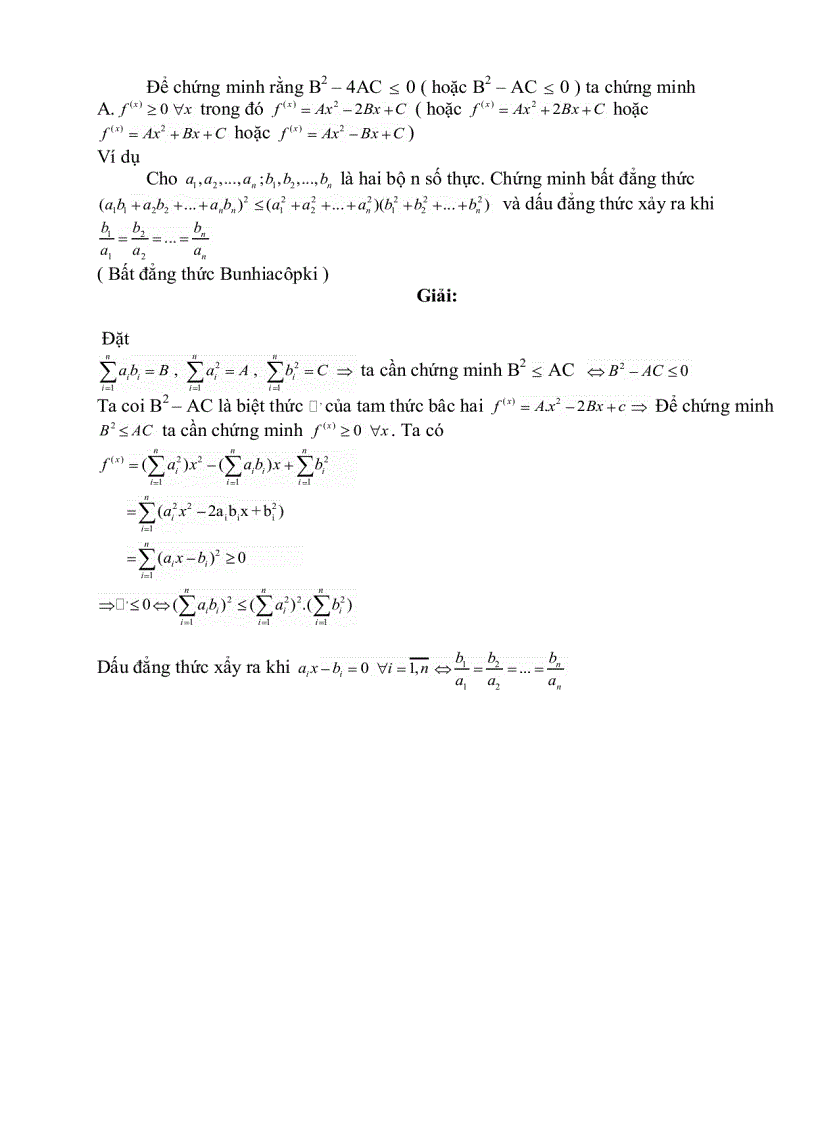 image for page Sử dụng Tam thức bậc 2 chứng minh BĐT