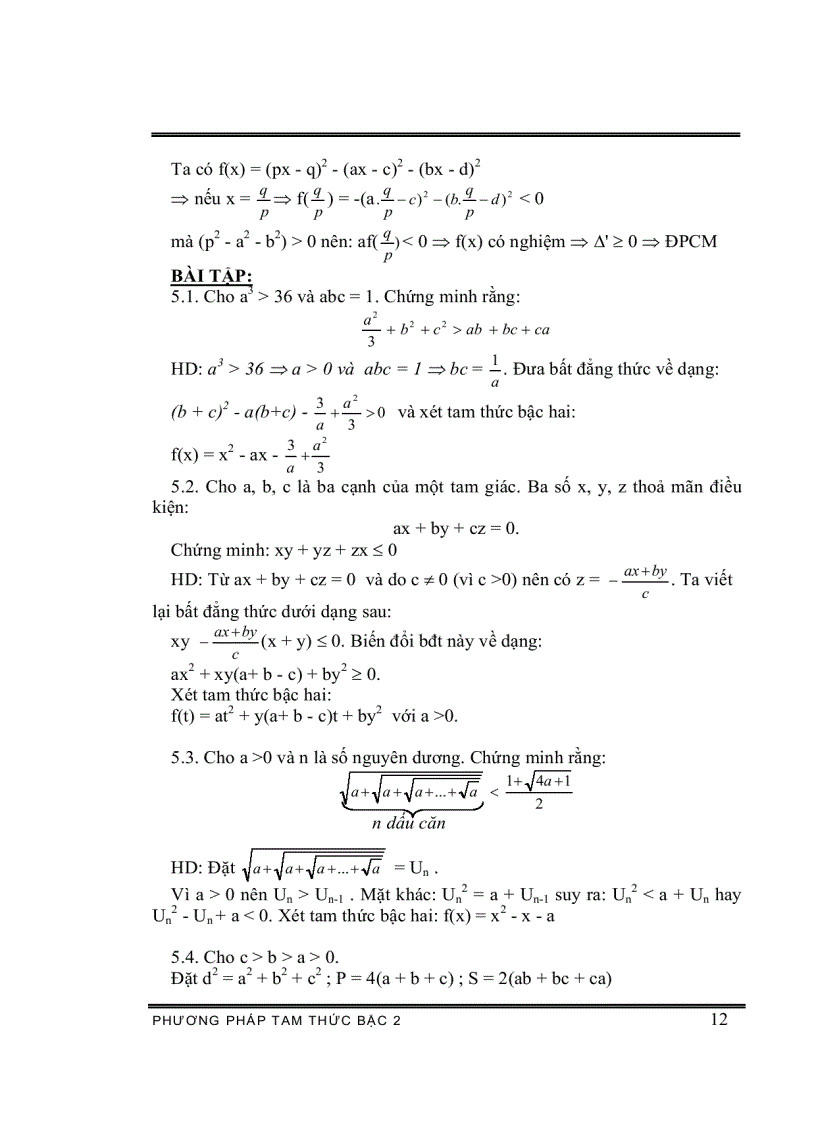 image for page Ứng dụng Tam thức bậc 2 Hệ Phương Trình