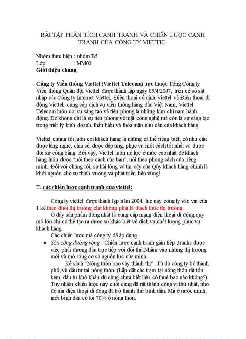 image for page Phân tích cạnh tranh của viettel