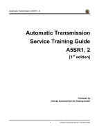 Automatic Tranmission service training Guide A5SR1 2