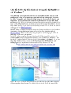 Gỡ bỏ hệ điều hành cũ trong chế độ Dual Boot với Windows 7