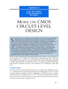 MORE ON CMOS CIRCUIT LEVEL DESIGN logic circuit
