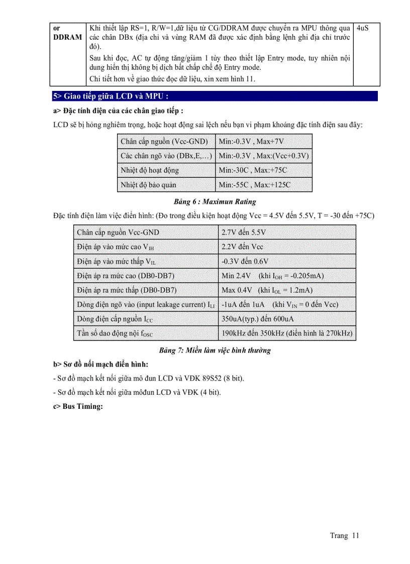 image for page LCD HD44780 Giao Tiếp Và Lập Trình Điều Khiển