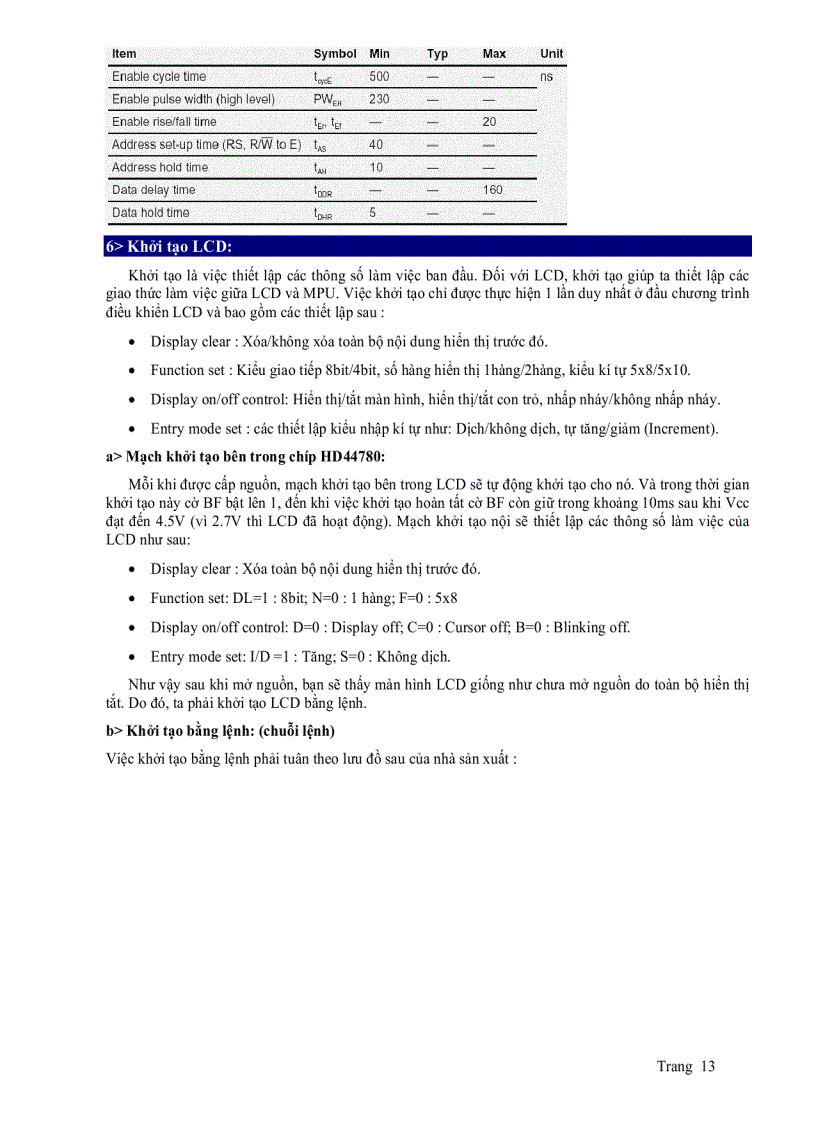 image for page LCD HD44780 Giao Tiếp Và Lập Trình Điều Khiển