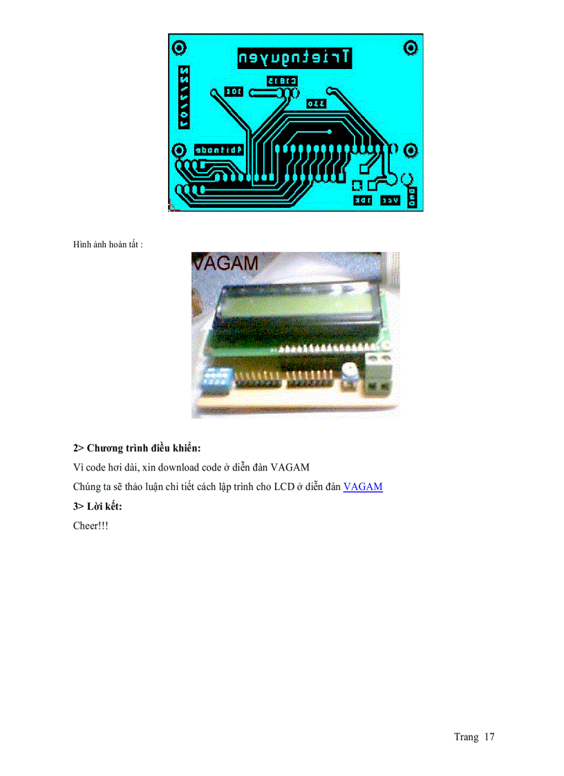 image for page LCD HD44780 Giao Tiếp Và Lập Trình Điều Khiển