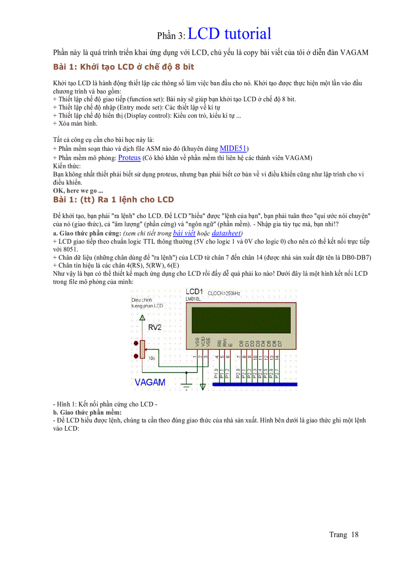 image for page LCD HD44780 Giao Tiếp Và Lập Trình Điều Khiển