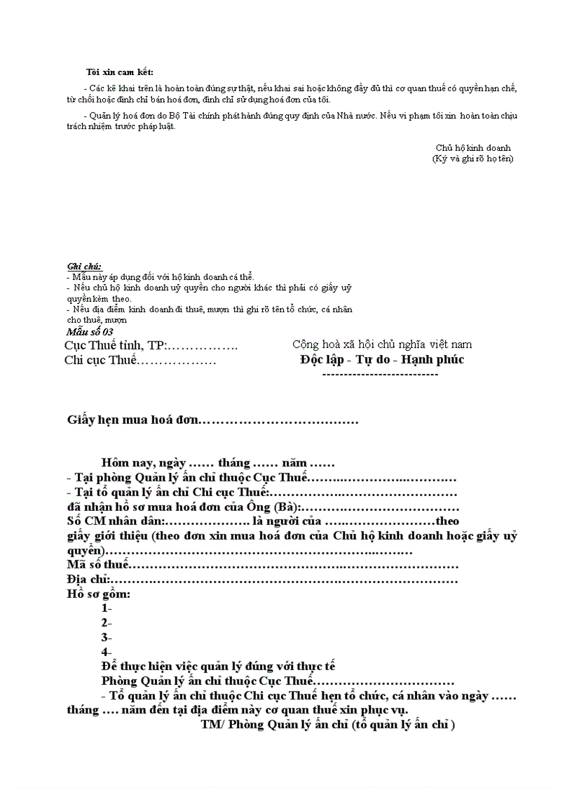 image for page Thu tục mua hoá đơn