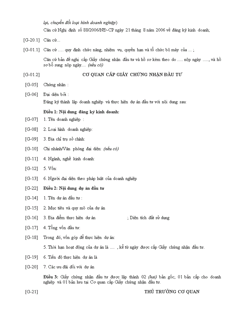 image for page Quyết định của bộ kế hoạch và đầu tư số 1088 2006 qđ bkh