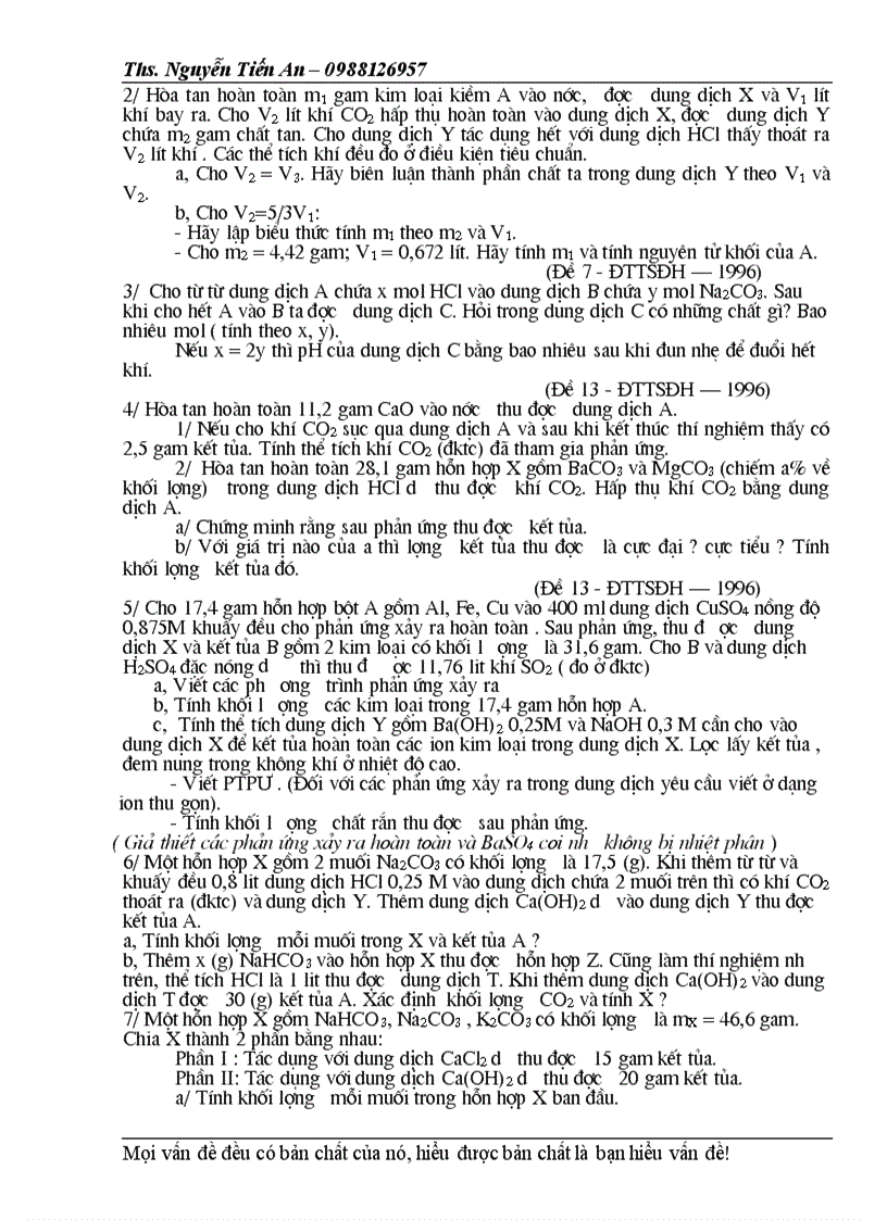 image for page Áp dụng phương trình ion rút gọn vào việc giải toán Hóa 12 Ths Nguyễn Tiến An