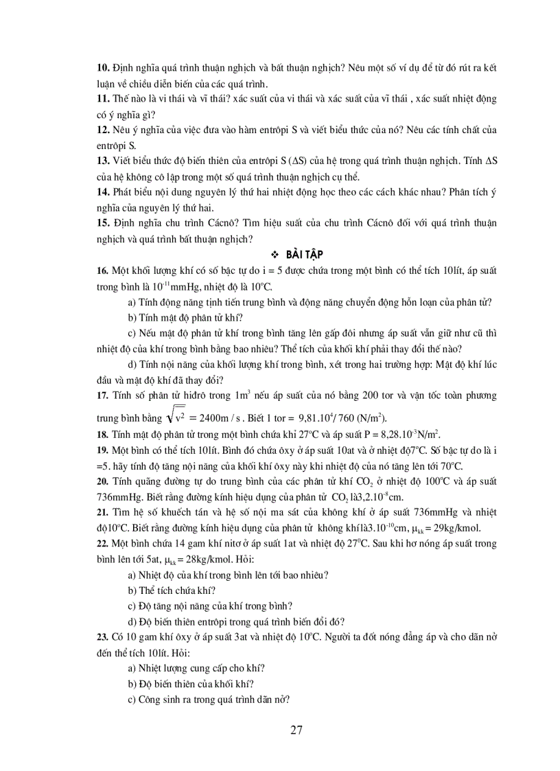 image for page Vật lý Phân tử và Nhiệt học Tài liệu chuyên lý