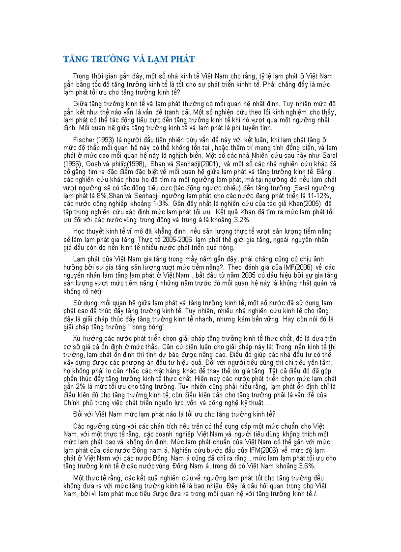 image for page Tăng trưởng và lạm phát
