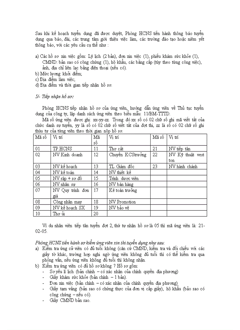 image for page Thủ tục tuyển dụng chuẩn