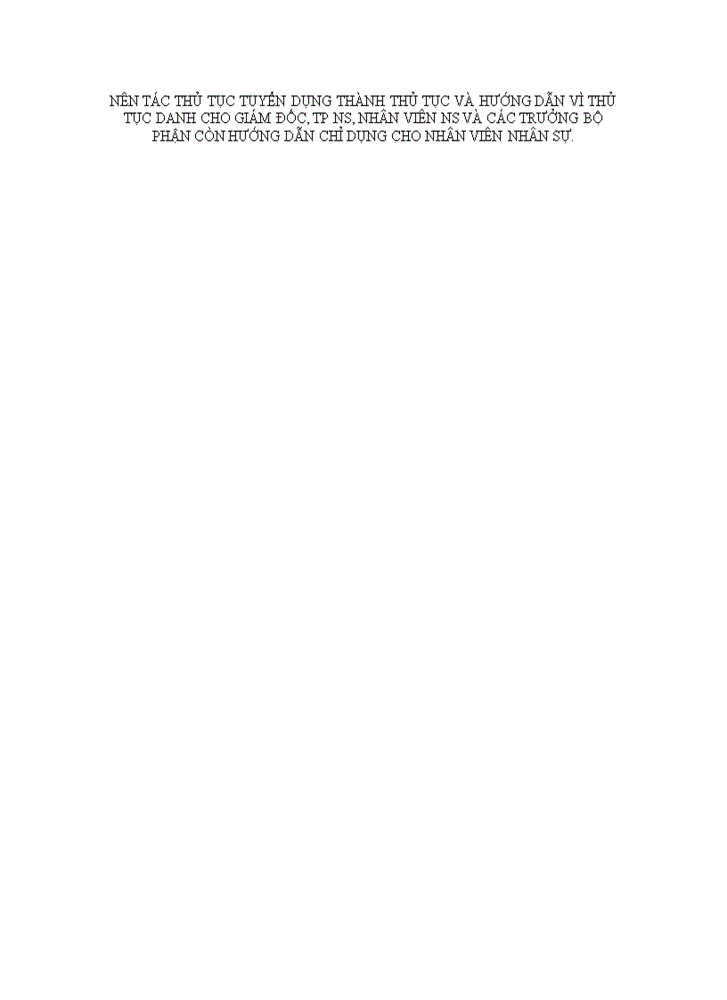 image for page Thủ tục tuyển dụng chuẩn