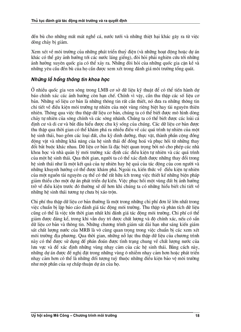 image for page Thủ tục đánh giá tác động môi trường và ra quyết định Khoá học D