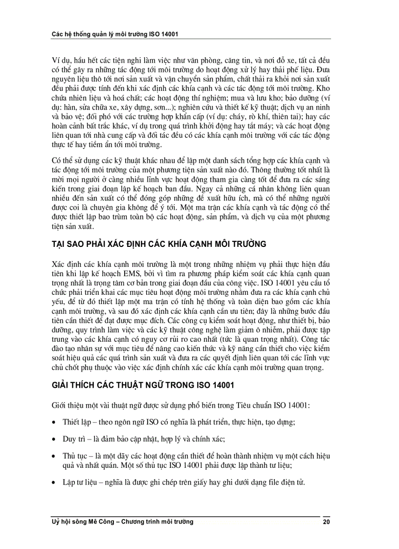 image for page Các hệ thống quản lý môi trường ISO 14001 Khoá học F