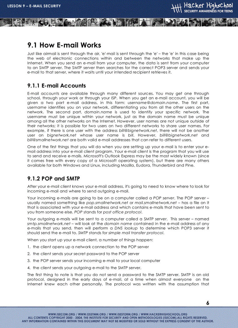 image for page E mail security