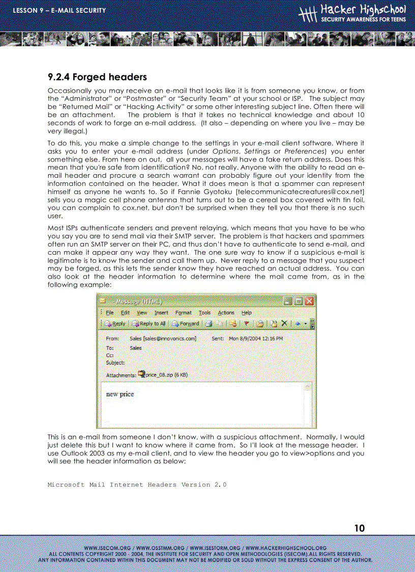 image for page E mail security