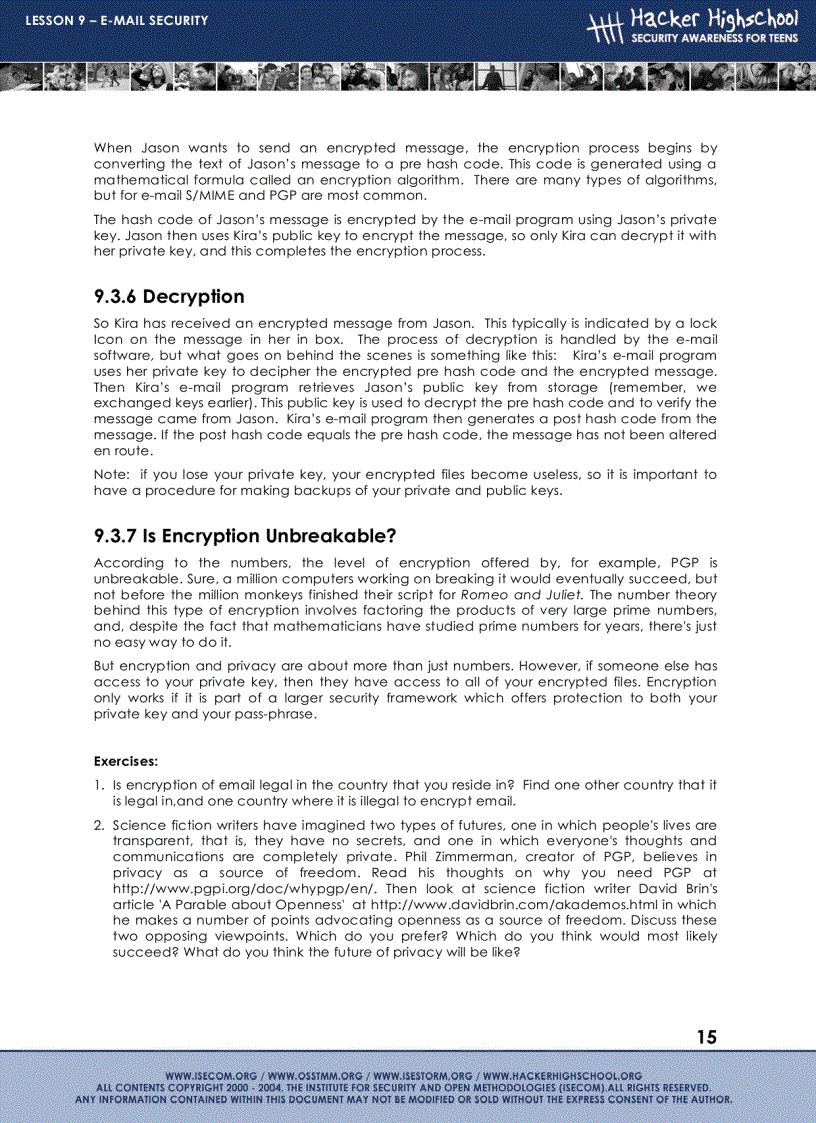 image for page E mail security