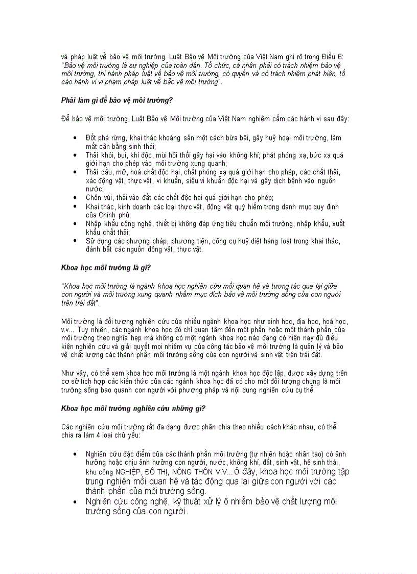 image for page 200 câu hỏi về môi trường